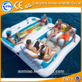 2016 Nueva piscina inflable flotante de la piscina del diseño, isla durable del flotador del agua